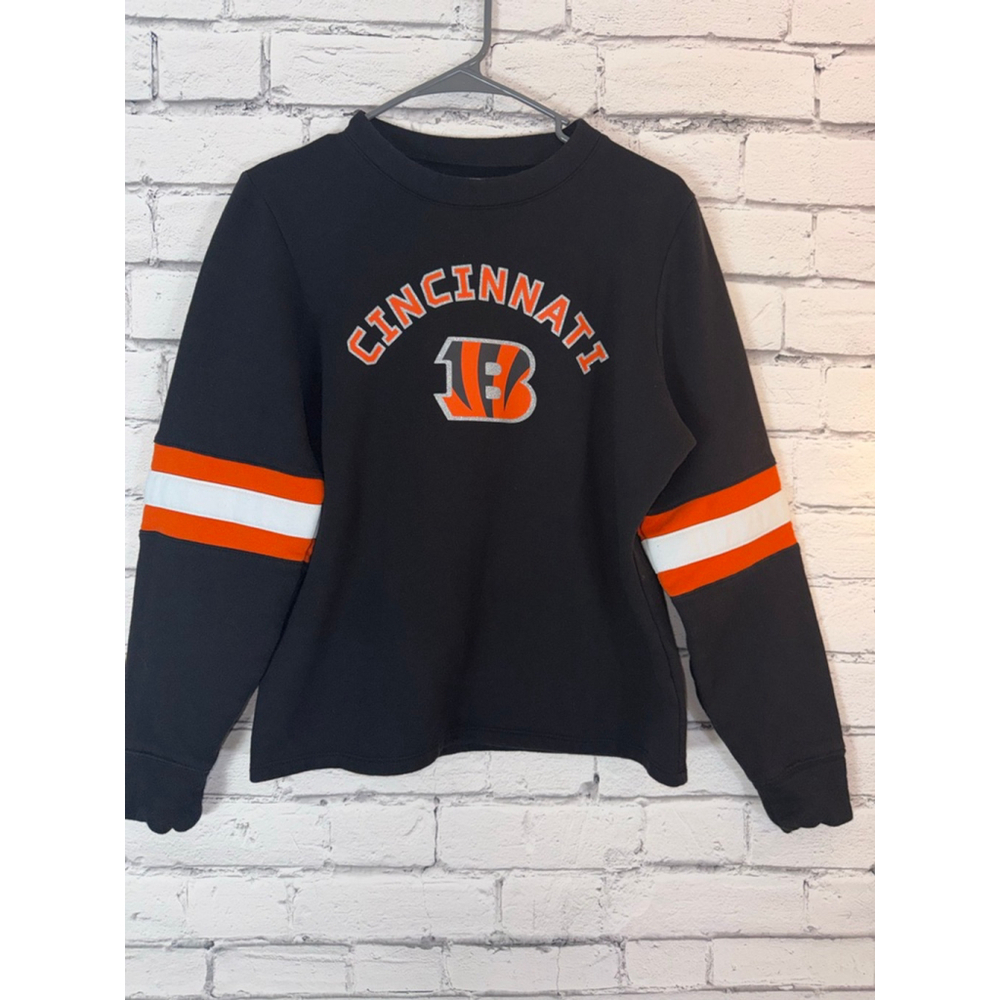 Women's NFL Team Apparel Cincinnati Bengals Sweatshirt Size Medium Glitter Logo